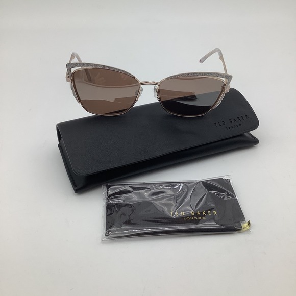 Ted Baker London L188 Womens Rose Gold‎ Cat Eye Sunglasses 57-16-145 New main image 9